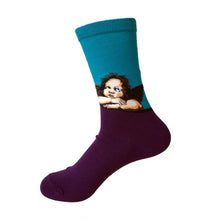 Load image into Gallery viewer, Classic Art Patterned Mid Socks