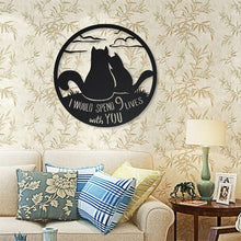 Load image into Gallery viewer, Metal Cat Silhouette Decoration Art