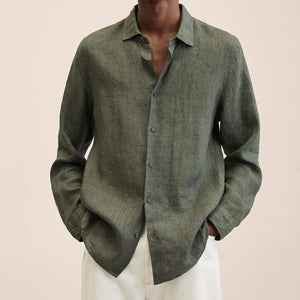 Men's Linen Regular-Fit Shirt