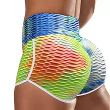 Load image into Gallery viewer, Tie Dye Print High Waist Yoga Shorts