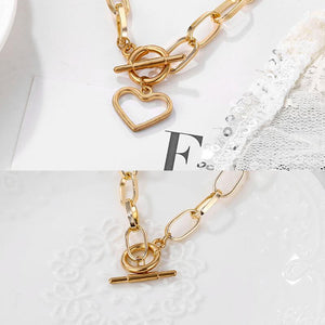 Thick Chain Toggle Clasp Necklace