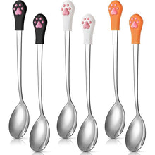 Load image into Gallery viewer, Stainless Steel Food Spoon with Cat Claw