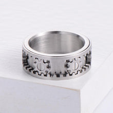 Load image into Gallery viewer, Stainless Steel Rotatable Gear Ring