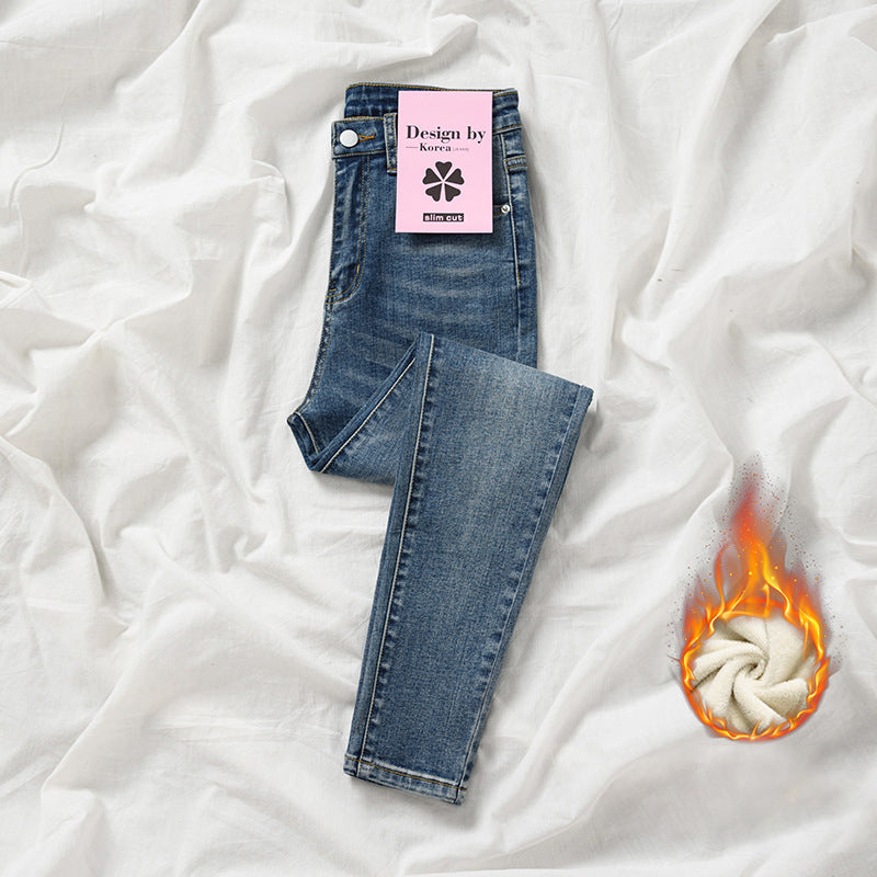 Thermal Fleece Denim Jeggings