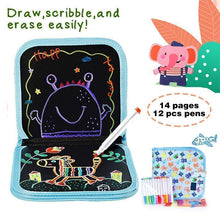 Load image into Gallery viewer, Portable Erasable Doodle Pad Drawing Pad (12 Pens Included)