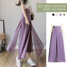 Load image into Gallery viewer, Ice Silk Chiffon Wide Leg Pants