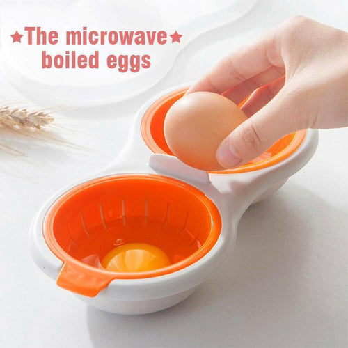 Microwave Egg Poacher Food Grade, 2-Cup Portable Egg Cooker