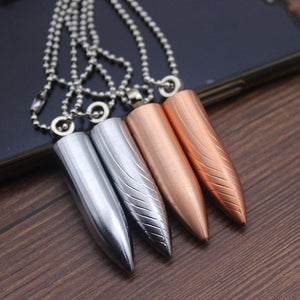 Pendant Lighter Bullet Shaped Necklace