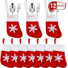 Load image into Gallery viewer, Mini Christmas Stockings Knife Spoon Fork Bag