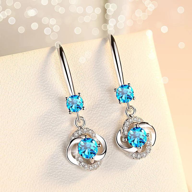 Crystal Four Leaf Clover Earrings