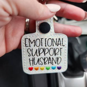 🌈Emotional Support Rainbow Hearts Keychain💕