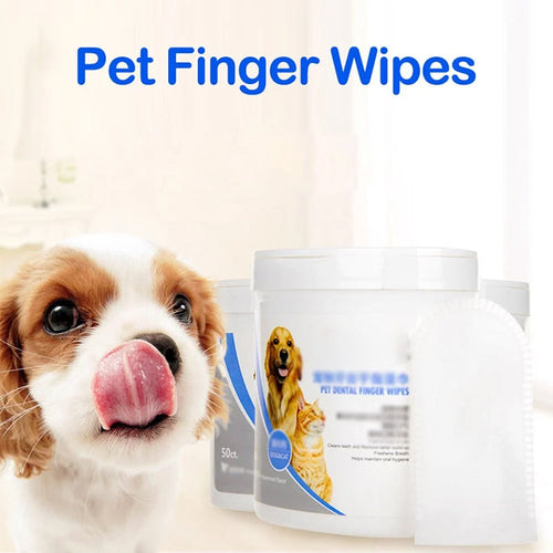 Pet Teeth Cleaning Finger Wipes(50 pieces)