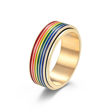 Load image into Gallery viewer, Titanium Rainbow Ring