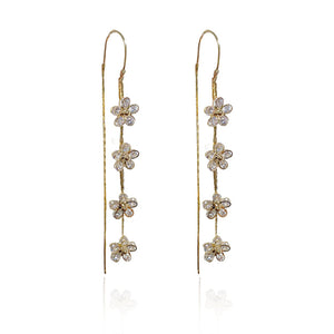 Zirconia Plum Blossom Earrings