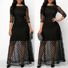 Load image into Gallery viewer, Spliced Polka Dot Lace Dress