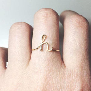 Simple A-Z Letter Ring