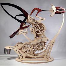 Load image into Gallery viewer, Wooden Kinetic Hummingbird Sculpture