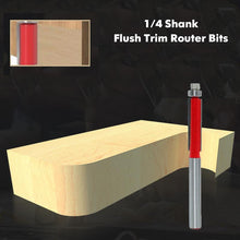 Load image into Gallery viewer, 1/4‘’ Shank Flush Trim Router Bits