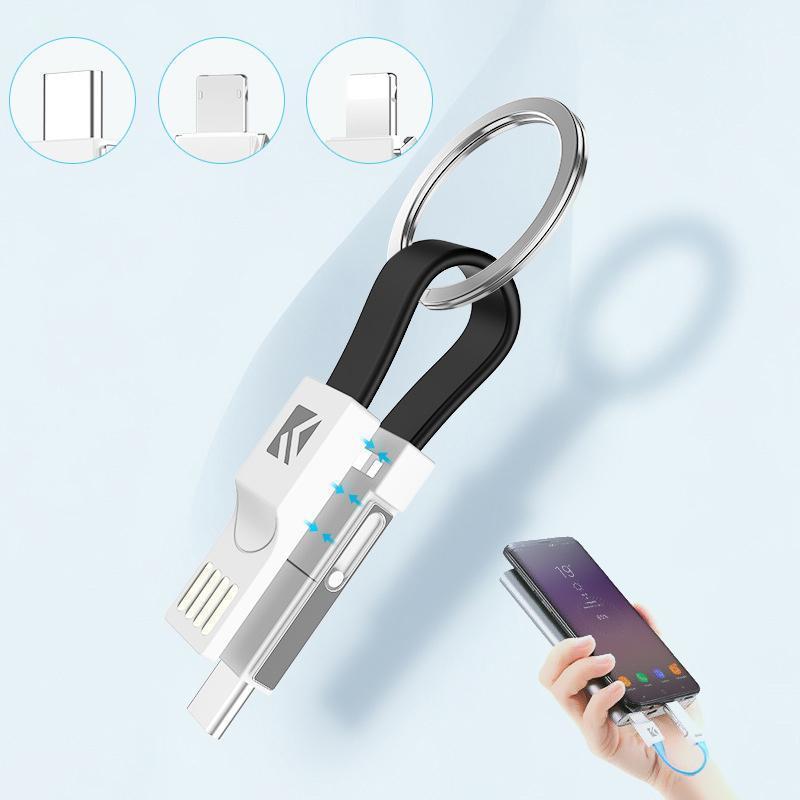 3-in-1 Keychain Data Sync Charge Cable