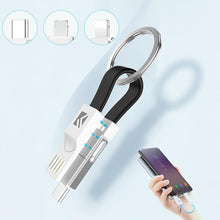 Load image into Gallery viewer, 3-in-1 Keychain Data Sync Charge Cable