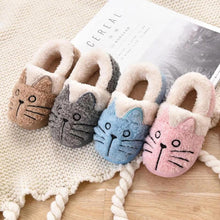 Load image into Gallery viewer, Cute Fluffy Cat Plush Slippers for Kids