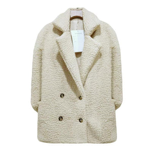 Warm Plush Coat Lapel Jacket