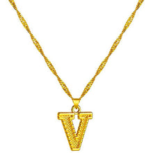 Load image into Gallery viewer, 18K Gold Plated Initial Letter Necklace