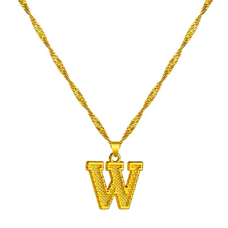 18K Gold Plated Initial Letter Necklace