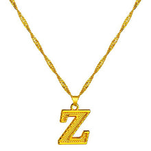 Load image into Gallery viewer, 18K Gold Plated Initial Letter Necklace