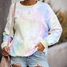 Load image into Gallery viewer, Tie-dye Crew Neck Long Sleeve T-Shirt