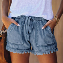 Load image into Gallery viewer, Women&#39;s Casual Denim Shorts With Pockets Cotton Jeans Shorts