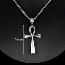 Load image into Gallery viewer, Stainless steel ancient Egyptian Cross men&#39;s Necklace