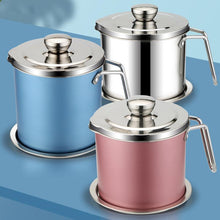 Load image into Gallery viewer, Stainless Steel Oil Strainer Storage Can