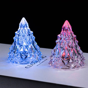 Mini LED Crystal Christmas Tree Night Light