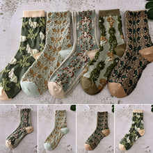 Load image into Gallery viewer, Womens Floral Cotton Socks