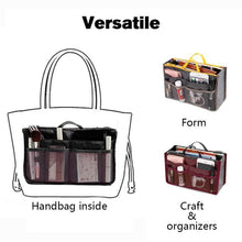 Load image into Gallery viewer, Women&#39;s Bag Practical Handbag Purse Nylon Dual Organizer Insert Cosmetic Storage