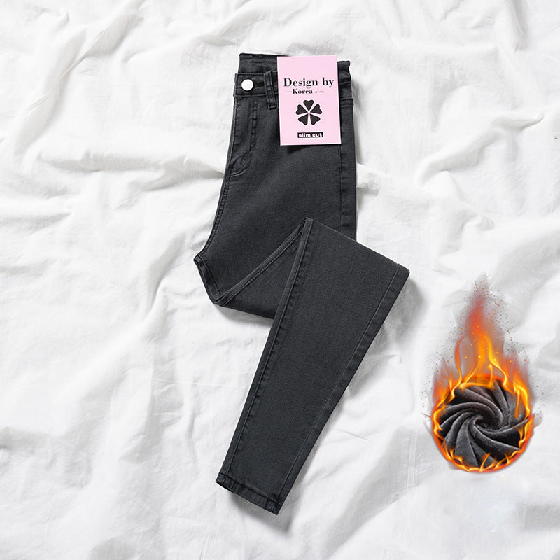 Thermal Fleece Denim Jeggings