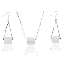 Load image into Gallery viewer, Sterling Silver Toilet Paper Earrings