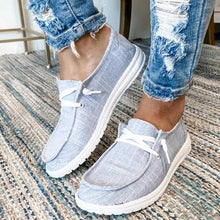 Load image into Gallery viewer, Women&#39;s Canvas Lace-Up Sneakers