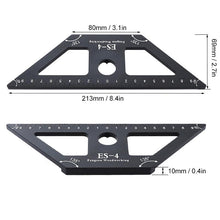 Load image into Gallery viewer, Multi-angle Woodworking Gauge Ruler