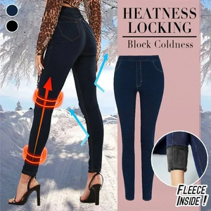 Thermal Fleece Denim Jeggings