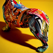 Load image into Gallery viewer, Nordic Painted Dachshund Statue