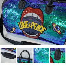 Load image into Gallery viewer, Sequin letter fitness bag