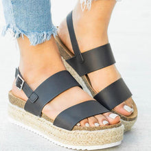 Load image into Gallery viewer, Platform Buckle Sandals