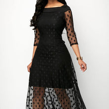 Load image into Gallery viewer, Spliced Polka Dot Lace Dress