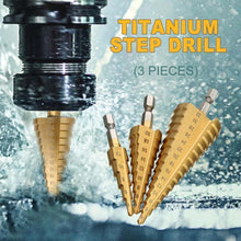 Load image into Gallery viewer, Domom® Titanium Step Drill (3 pieces)