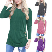 Load image into Gallery viewer, Women&#39;s Casual Long Sleeve Round Neck Shirt