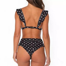 Load image into Gallery viewer, Polka Dot V Neck Swimsuit