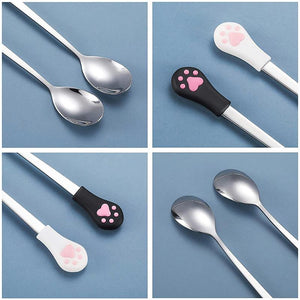 Stainless Steel Food Spoon with Cat Claw