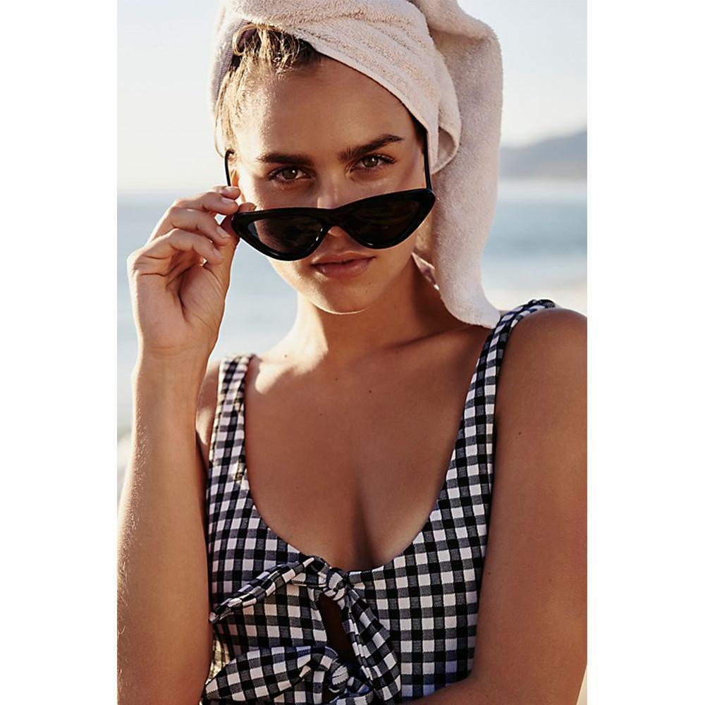 Classic Plaid One-Piece Swimsuit